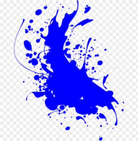 Blue Paint Splash PNG Graphic Isolated With Clear Background