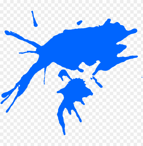 blue paint splash PNG Graphic with Transparency Isolation