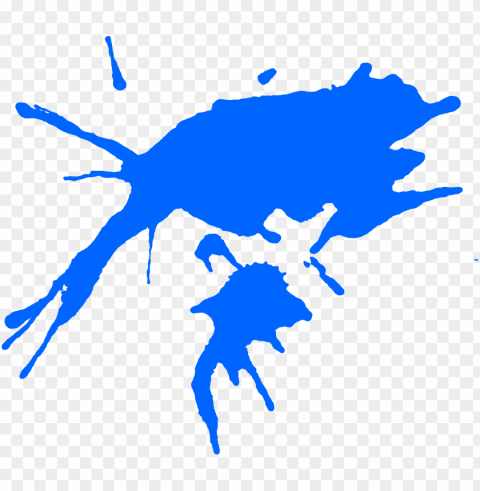 Blue Paint Splash PNG Graphic With Transparency Isolation