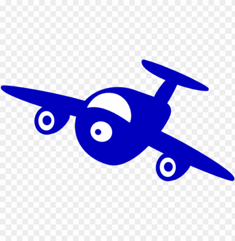 blue plane clipart PNG Isolated Illustration with Clarity