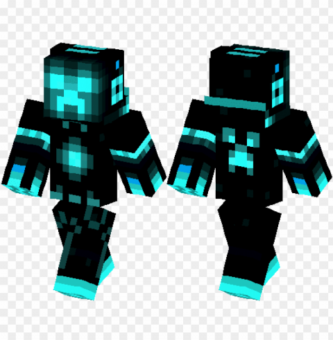 blue for free download on - minecraft skin creeper Transparent Background Isolated PNG Figure