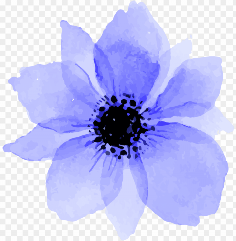 blue purple flowers flower tumblr aesthetic watercolor - hot pink watercolor transparent PNG for digital design
