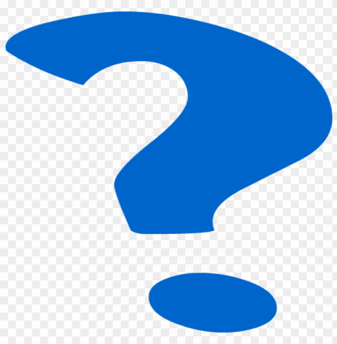 blue question mark PNG Isolated Object with Clarity