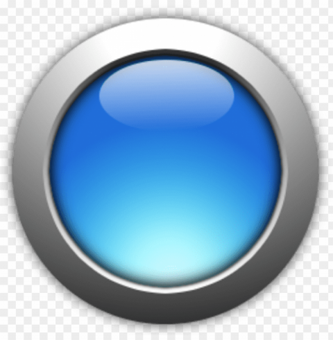 Blue Round Button PNG Image Isolated With Transparent Detail