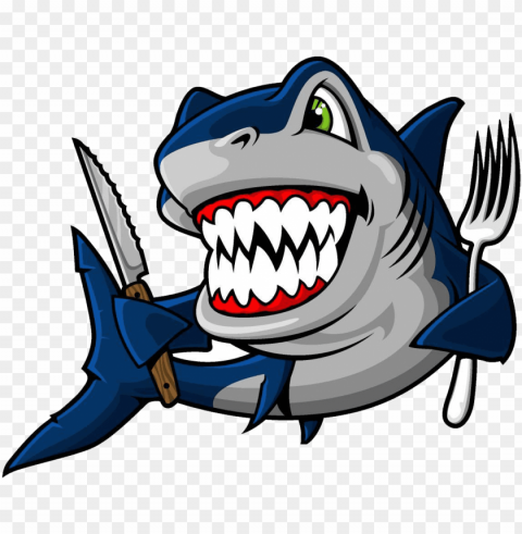 blue shark bruce clip art - angry shark vector PNG images for merchandise