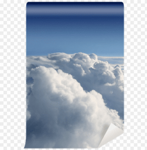 blue sky view from aircraft airplane and white clouds - cloud PNG with no cost