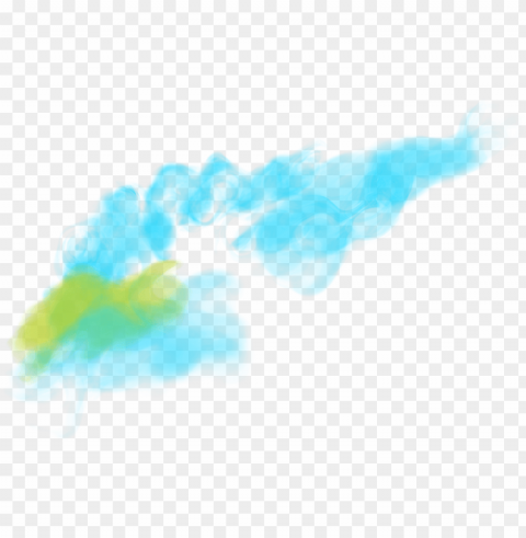 Blue Smoke - Watercolor Paint Clear Background PNG Images Bulk