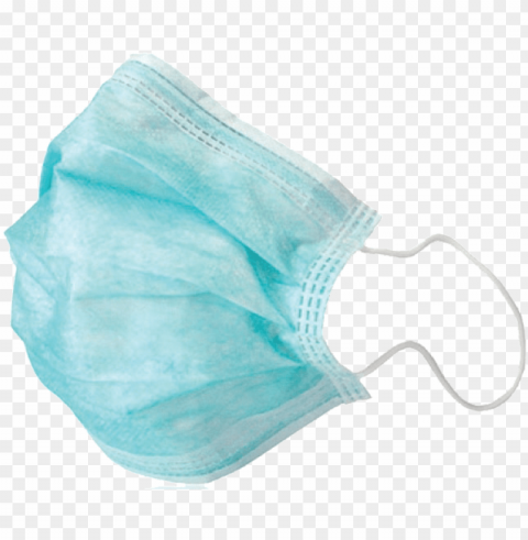 blue surgical face mask PNG with alpha channel