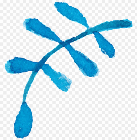 blue watercolor hand painted flowers decorative - watercolor painti Transparent PNG pictures archive