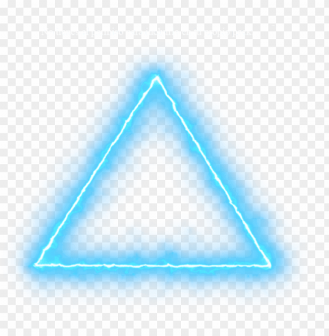 Blue Triangle Neon Lights PNG Images For Personal Projects