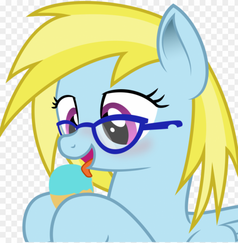 blue-vector female food glasses ice cream licking PNG with alpha channel for download