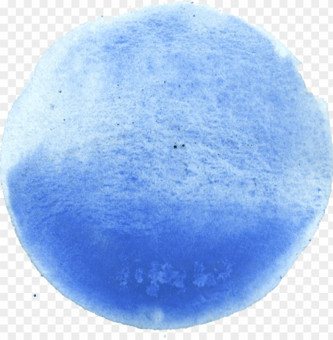 blue watercolor circle Isolated Subject in Transparent PNG Format