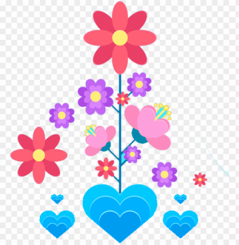 blue watercolor flower mothers day free - vector graphics Isolated Item on Transparent PNG Format