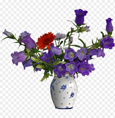 bluflws-whitejar - flower with jar Isolated Icon on Transparent Background PNG