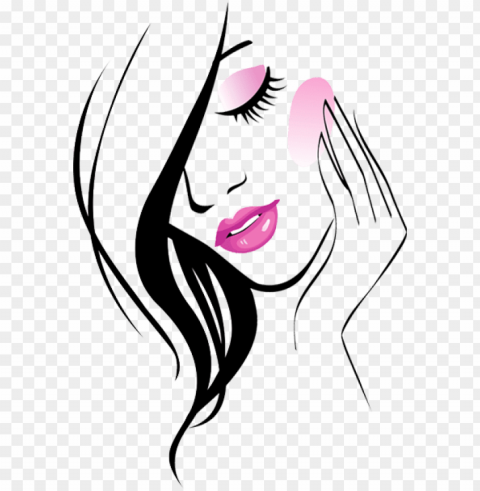 blushers delight - ladies beauty parlour logo PNG with transparent background free