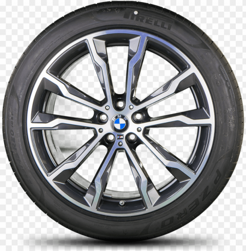 bmw x3 g01 x4 g02 20 inch alloy wheels rim summer tires - bmw x3 m wheels Transparent PNG Isolated Subject Matter