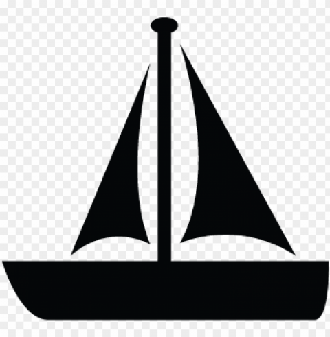 boat ship sail sailboat motor boat icon - sailing icon Isolated Design Element in PNG Format