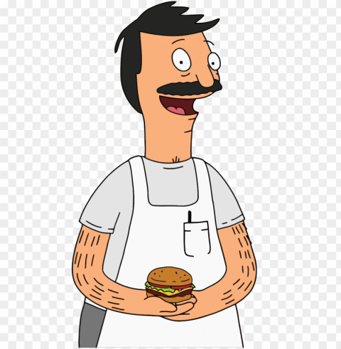 bob with a burger - bobs burgers bob Clear Background PNG Isolated Item