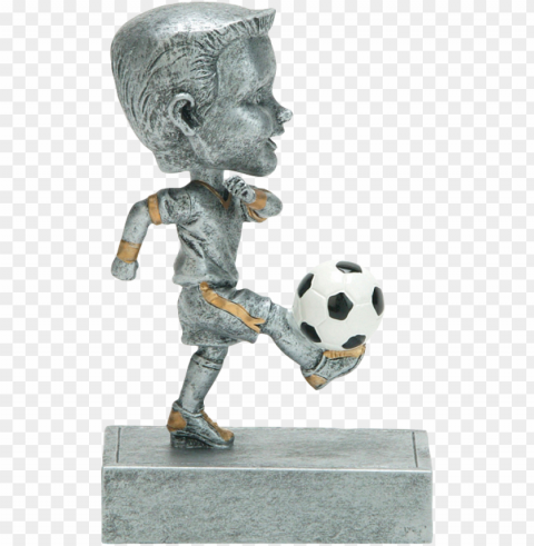 bobble head - 5 12 - youth boy soccer bobblehead trophy Transparent Background PNG Isolated Pattern