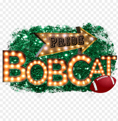 bobcats pride green - roter imitat-glitzer fleecedecke Alpha channel PNGs PNG transparent with Clear Background ID 96aca637