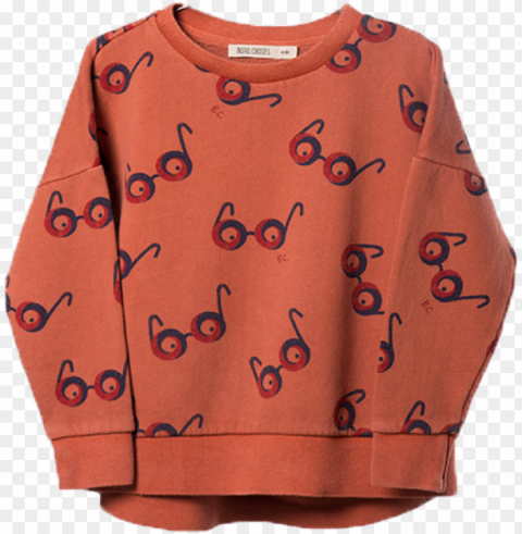 bobo choses sweatshirt impossible glasses - bobo choses impossible glasses sweater - orange rust PNG Isolated Object with Clarity PNG transparent with Clear Background ID d9321629