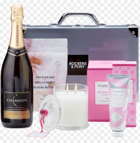 bockers & pony beverly hills bubbles - pink lemonade gift hamper - mothers day hampers Clear Background PNG Isolated Element Detail
