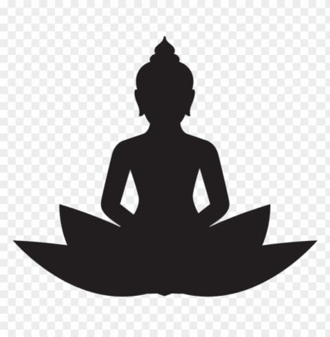 bodhi day buddha meditating in lotus PNG image with no background
