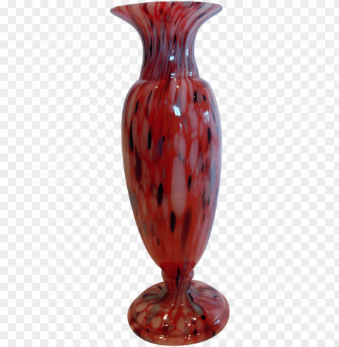 bohemian czech kralik 12 glass vase cased red - vase Transparent PNG images for digital art