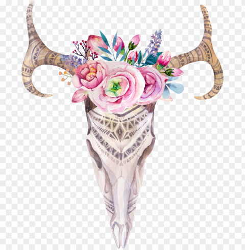 bohemian deer PNG clip art transparent background
