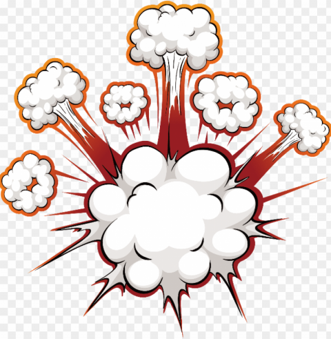 bomb blast cartoon effect white explosion red ftestick - bomb explosion cartoon PNG images for mockups