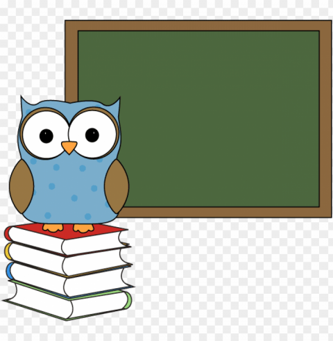 book clipart chalkboard - owl teacher clipart Isolated Object on Transparent Background in PNG