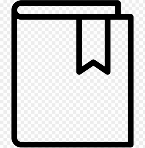 Book Outline Transparent Cutout PNG Isolated Element