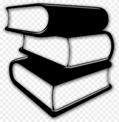 books icon black and white Clear PNG file