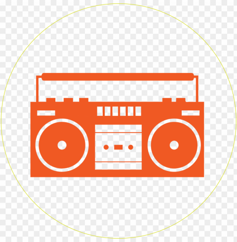 boombox - vector graphics PNG with transparent overlay
