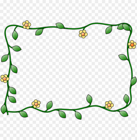 border flower plant nature decoration bord - flower frame clipart Isolated Graphic on Clear PNG