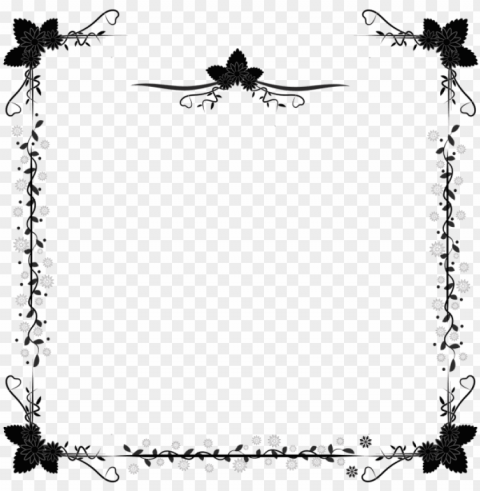 border for invitation card 03 border flower weddi Isolated Element with Clear Background PNG