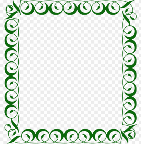 border frame image - green border for certificate Isolated PNG on Transparent Background