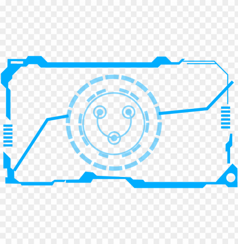 border future blue technology and vector image PNG for social media