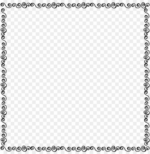 border overlays - border black and white HighQuality PNG Isolated Illustration