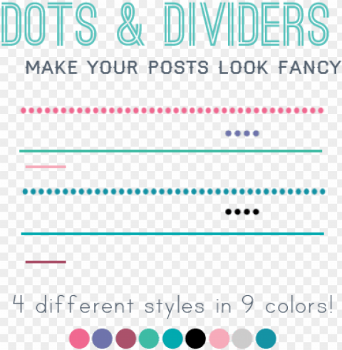borders and dividers for your blog posts - blog dividers PNG images with alpha transparency selection