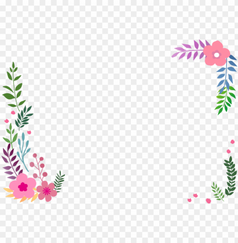 borders and frames flower petal clip art - 無料 イラスト 花 フレーム PNG files with transparent canvas extensive assortment