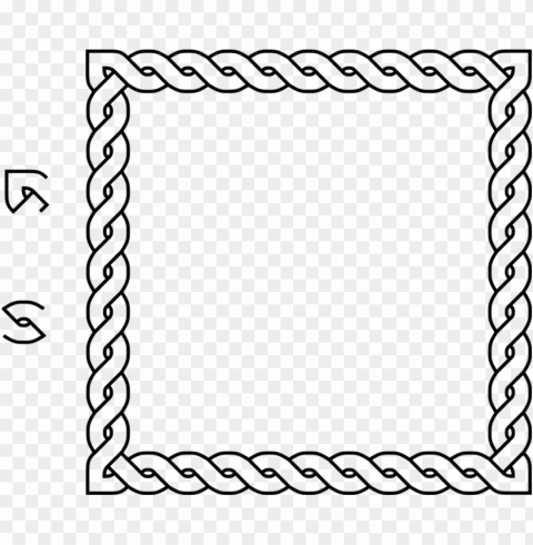 borders and frames rope celtic knot lasso - celtic knot square border Alpha channel PNGs
