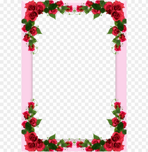 borders for paper borders and frames special pictures - rose flower frame PNG graphics for presentations