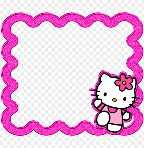borders and backgrounds - hello kitty frame Transparent PNG images complete library