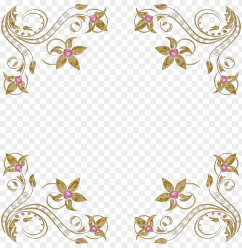 bordes para invitaciones de boda - bordes dorados para tarjetas de bodas PNG Image with Clear Isolated Object