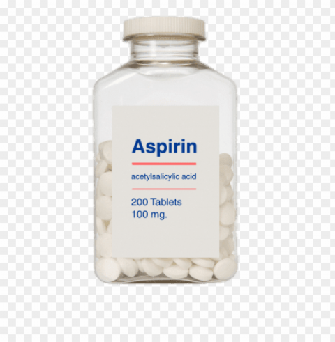 bottle of aspirin Isolated Illustration on Transparent PNG