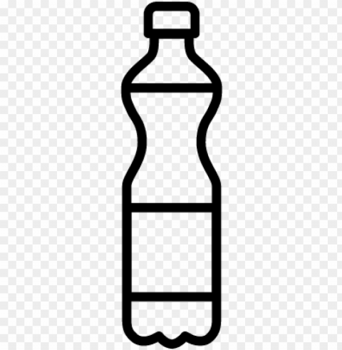 bottle of fanta vector - cold drink bottle outline Transparent PNG Object with Isolation