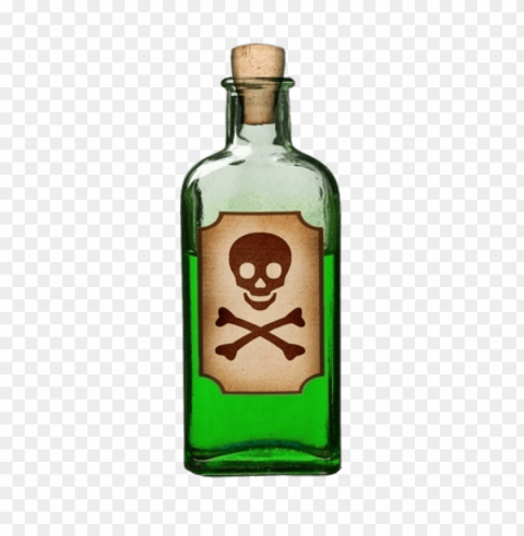 bottle of green poison Transparent PNG images database