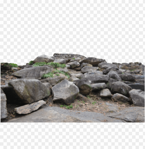 boulders Isolated Graphic on Clear PNG