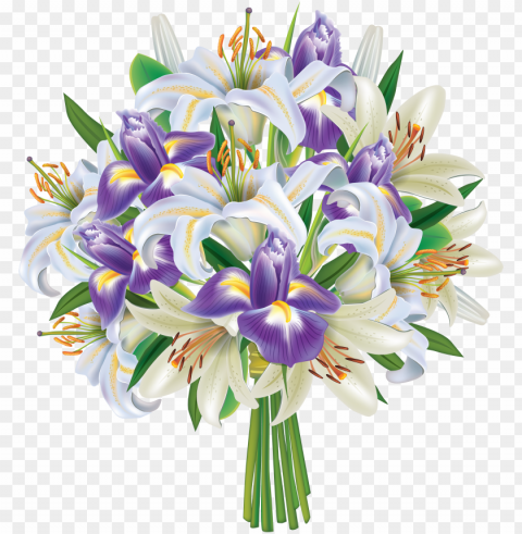 bouquet clipart flower bokeh - purple flower bouquet clip art PNG file with alpha